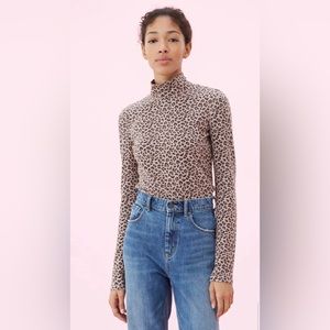 Rebecca Taylor La Vie Ocelot Leopard Turtleneck